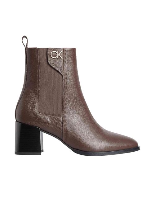 CALVIN KLEIN Leather Heeled Boots CALVIN KLEIN | HW0HW01814GSR